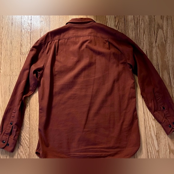 Filson Men’s Chino Twill Two-Pocket Button Down Shirt Madder Red Size M - Picture 4 of 7